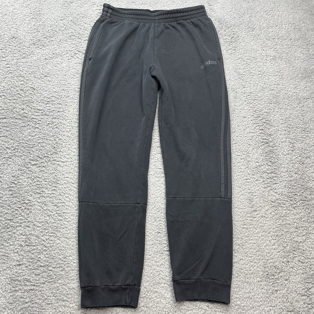 Adidas Fleece Sweatpants Mens L Joggers‎ Black Gray Pants Athleisure Streetwear